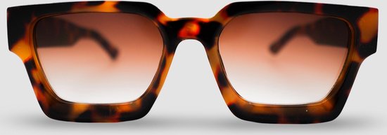 Montuurtjevoorjou - Ace Leopard - Zonnebril - Zonnebril heren en dames - Rechthoek - Bruin van Montuurtjevoorjou