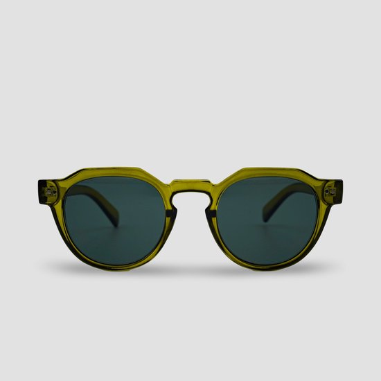 Montuurtjevoorjou - Ash Green - Zonnebril - Heren - Dames - Festival Bril - Groen van Montuurtjevoorjou