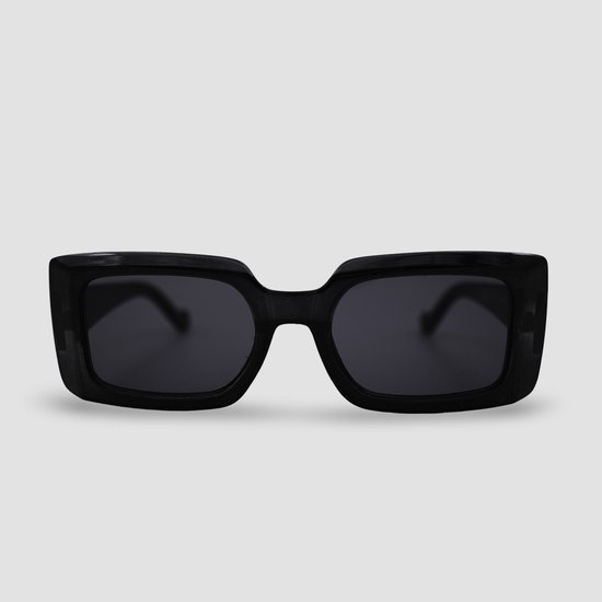 Montuurtjevoorjou - Aurora Black - Zonnebril - Zonnebril heren en dames - Rechthoekig - Zwart van Montuurtjevoorjou