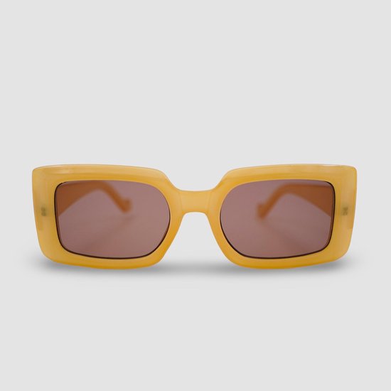 Montuurtjevoorjou - Aurora Yellow - Zonnebril - Zonnebril Dames - Rechthoekig - Geel van Montuurtjevoorjou