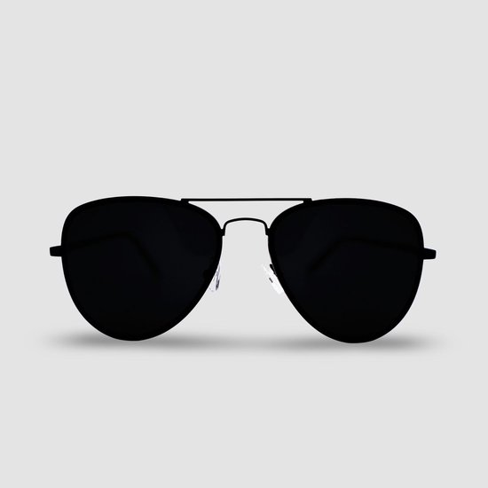 Montuurtjevoorjou - Aviator Black 2.0 - Zonnebril - Heren - Dames - Festival Bril - Zwart van Montuurtjevoorjou