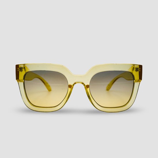 Montuurtjevoorjou - Bangkok Yellow - Zonnebril - Dames zonnebril - Festival Bril - Geel van Montuurtjevoorjou