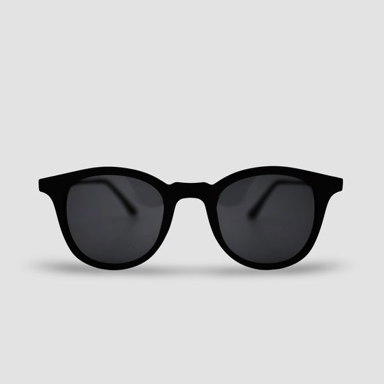 Montuurtjevoorjou - Beau Black - Zonnebril - Zonnebril Dames - Rond - Metaal - Zwart van Montuurtjevoorjou