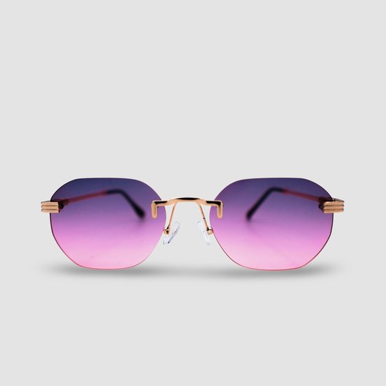 Montuurtjevoorjou - Bossa Gradient Purple - Zonnebril - Zonnebril heren en dames - Metaal - Paars van Montuurtjevoorjou