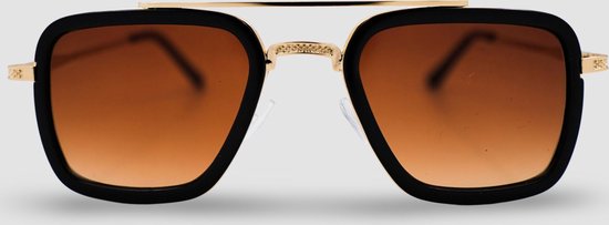 Montuurtjevoorjou - Capo Brown - Zonnebril - Zonnebril heren en dames - Piloten Zonnebril - Metaal - Bruin van Montuurtjevoorjou