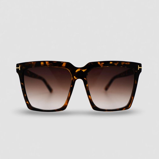 Montuurtjevoorjou - Cat Eye Fade Leopard - Zonnebril - Dames zonnebril - Festival Bril - Bruin van Montuurtjevoorjou