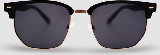 Montuurtjevoorjou - Club Black 2.0 - Ronde Zonnebril - Zonnebril Heren - Zwart van Montuurtjevoorjou