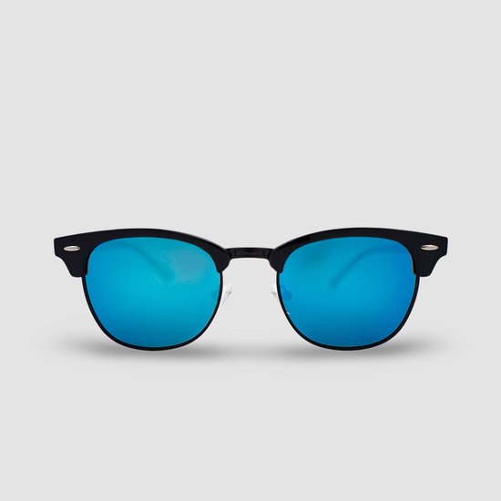 Montuurtjevoorjou - Club Black Blue - Zonnebril - Zonnebril Heren - Rond - Blauw van Montuurtjevoorjou