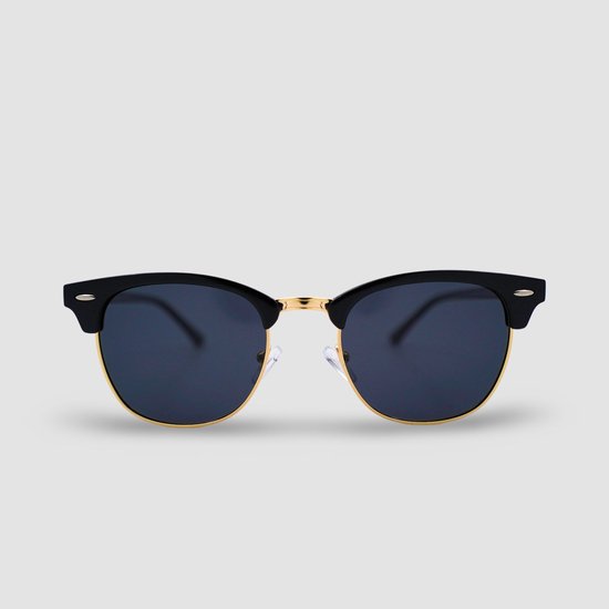 Montuurtjevoorjou - Club Black Gold - Zonnebril - Heren Zonnebril - Rond - Zwart van Montuurtjevoorjou