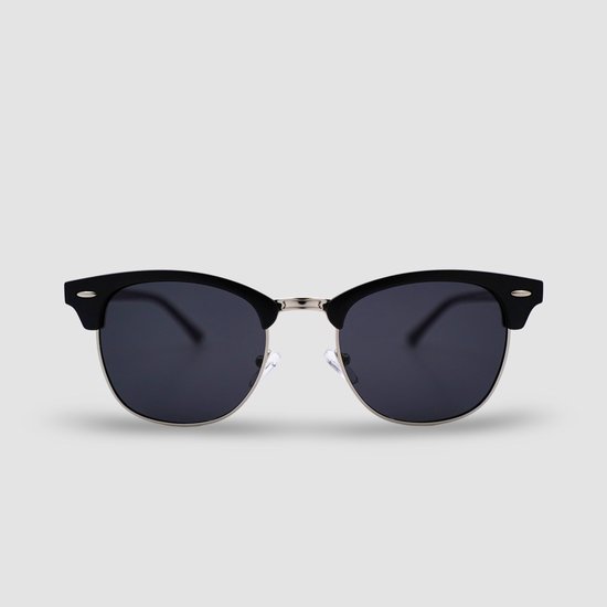 Montuurtjevoorjou - Club Black Silver - Zonnebril - Zonnebril Heren - Rond - Zwart van Montuurtjevoorjou