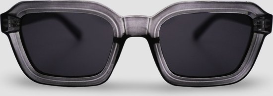 Montuurtjevoorjou - Jersey Grey - Zonnebril - Zonnebril heren en dames - Vierkant - Grijs Transparant van Montuurtjevoorjou