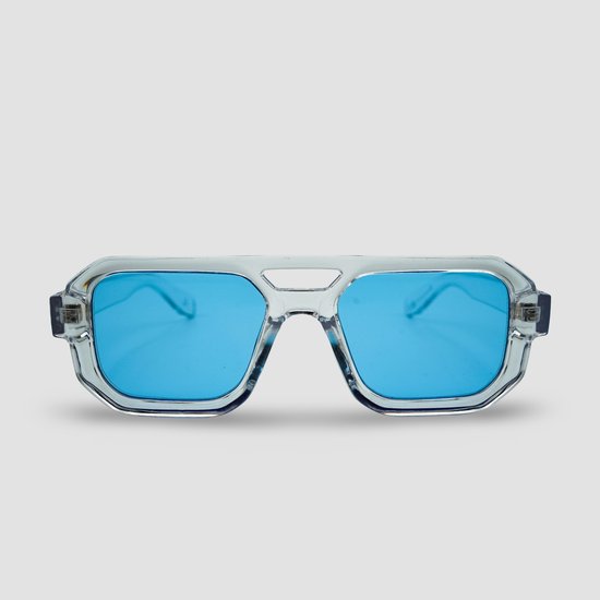 Montuurtjevoorjou - Lyon Blue - Zonnebril - Heren zonnebril - Festival Bril - Blauw van Montuurtjevoorjou