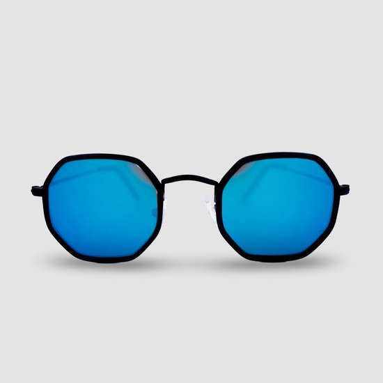 Montuurtjevoorjou - Octagonal Blue - Zonnebril - Zonnebril heren en dames - Octagonal - Blauw van Montuurtjevoorjou