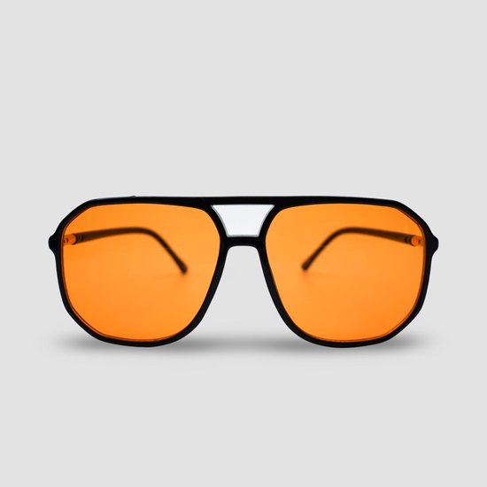 Montuurtjevoorjou - Perfetto Orange - Zonnebril - Heren - Dames - Festival Bril - Oranje van Montuurtjevoorjou