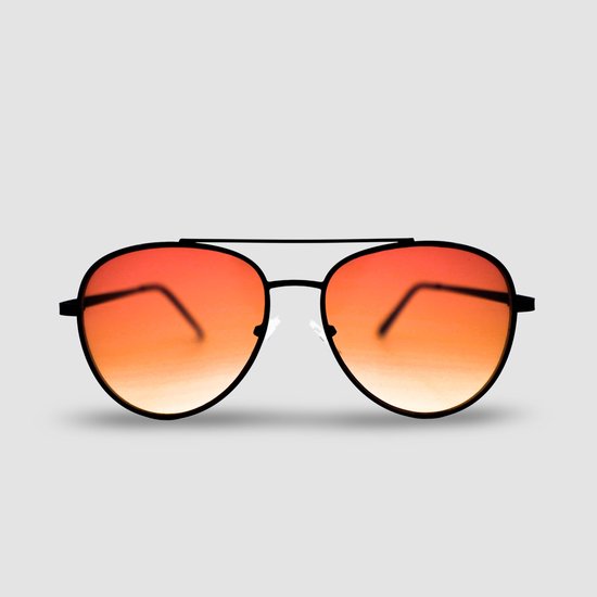 Montuurtjevoorjou - Piloten ZonnebrilOrange 2.0 - Zonnebril - Zonnebril heren en dames - Piloten Zonnebril - Metaal - Oranje van Montuurtjevoorjou