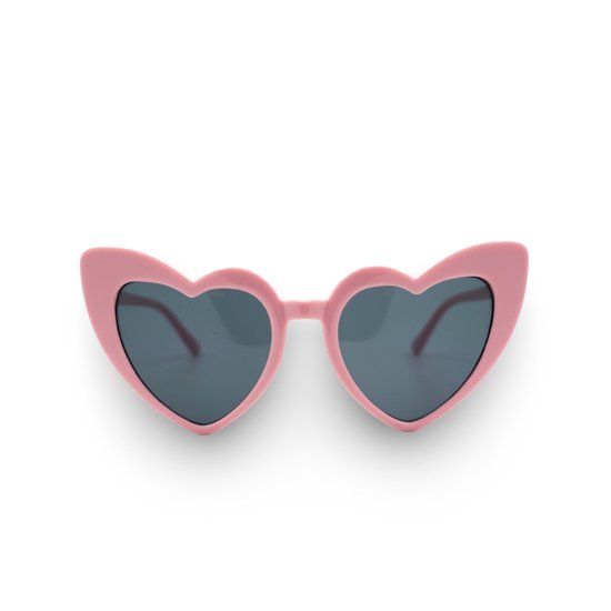 Montuurtjevoorjou - Ti Amo Pink - Kinder zonnebril - Beige - Hartjes vorm - Meisjes zonnebril van Merkloos