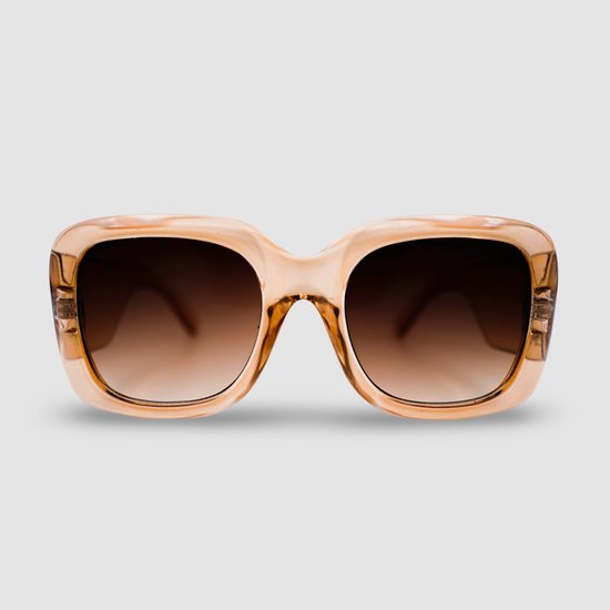 Montuurtjevoorjou - Veneto Gold - Zonnebril - Zonnebril Dames - Vierkant - Goud - Bruin van Montuurtjevoorjou