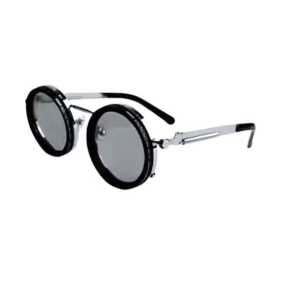 Mookes Ronde gepolariseerde zonnebril 1-9 versnellingen verstelbare tint zonnebril met ND-filterlenzen Stainless van Mookes