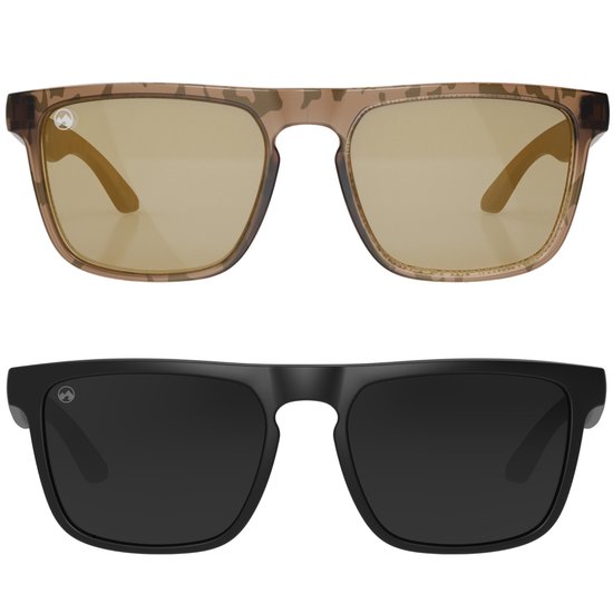 MowMow® 2-pack Zonnebril heren - Zonnebril dames - Gepolariseerd - X-CelLens - HELIOS collectie van MowMow