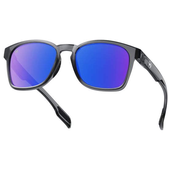 MowMow Vortex Zonnebril - Gepolariseerd - Heren - Dames - Grijs transparant frame van MowMow