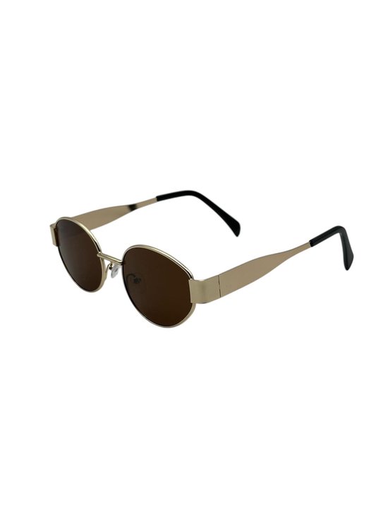 Mpariz - Luxe Dames Zonnebril – Goud Bruin – Modieus & Anti-Schittering Lens – UV-Bescherming
