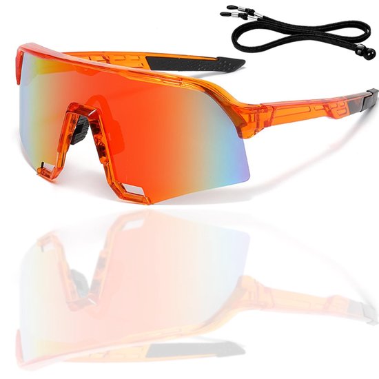 MTTproducts- Sportzonnebril UV400 - Snelle Fietsbril - Winddicht - Voor Heren/Dames - Geschikt voor Outdoor - Polycarbonaat Materiaal