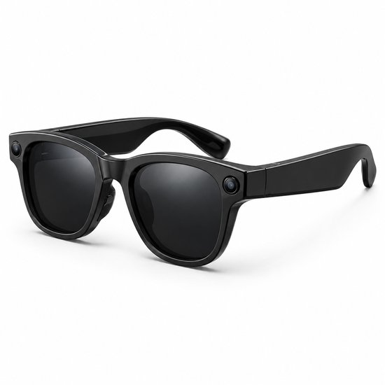 NC AI Smart Glasses met Camera - Zonnebril met Camera - 360 Sound - Vertaler - 800 W 4K HD Camera - 3600mAh Powerbank - Zwart