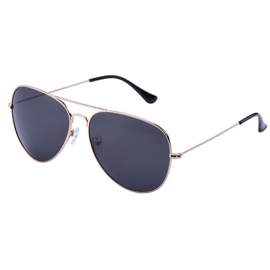 Nihao Yukon 1.1mm Polarized Lens - Anti-Allergic Shiney Gold Plated Frame - Smoke Base Lens - Anti reflect Coating - Beweegbare Neusvleugels - 100% UVA + UVB Bescherming van Nihao.