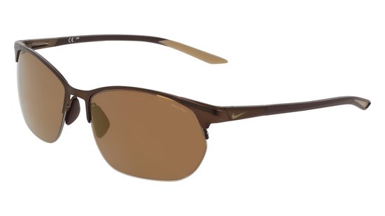 NIKE NIKE MODERN METAL ZONE IH0911X 201 BRUSHED WALNUT / AMBER MIRROR 62/17/145 MALE Zonnebrillen van Nike