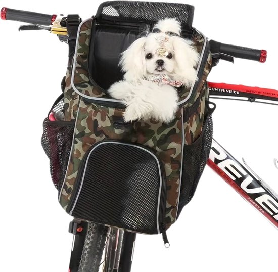 Nivard Fietsmand Hond - Hondenmand Fiets - Voorop - Fietstas Hond - Hondenfietsmand - Groen van Nivard