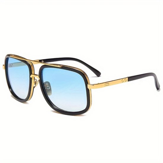 Nivard Zonnebril Voor Dames & Heren - Zonnenbrillen - Zonnenbril - Sun Glasses - Sunglasses - Techno Bril - Rave & Festival - Premium Quality - Bruin/Goud van Nivard