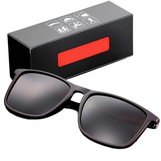 Nivard Zonnebril Voor Heren - Zonnenbrillen - Zonnenbril - Sun Glasses - Sunglasses - Techno Bril - Rave & Festival - Premium Quality - Bruin van Nivard