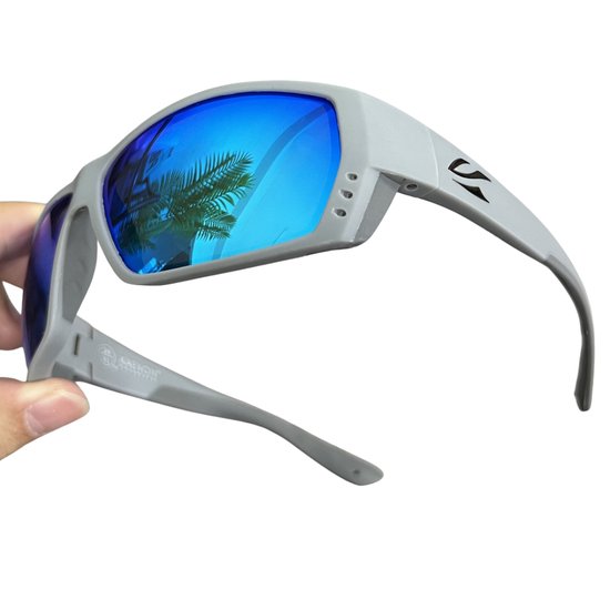 Nivard Zonnebril Voor Heren - Zonnenbrillen - Zonnenbril - Sun Glasses - Sunglasses - Techno Bril - Rave & Festival - Premium Quality - Ijsblauw van Nivard