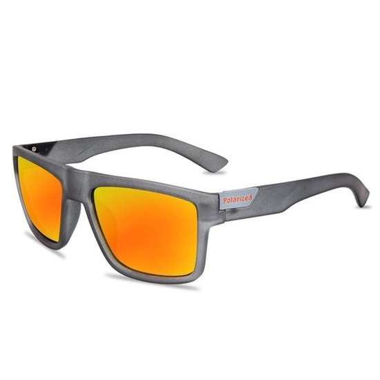 Nivard Zonnebril - Zonnenbrillen - Zonnenbril - Sun Glasses - Sunglasses - Techno Bril - Rave & Festival - Premium Quality - Grijs Rode Lens van Nivard