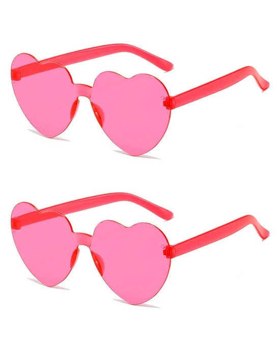 NTH products- Zonnebril Hartvormig - Oversized - Modieus - Roze - PC-glazen - Lichtgewicht/Duurzaam - Fashion Sunglasses