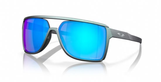 Oakley Castel - Zonnebril - Matte Silver/Blue Colorshift - Prizm Sapphire - OO9147-13 van Oakley