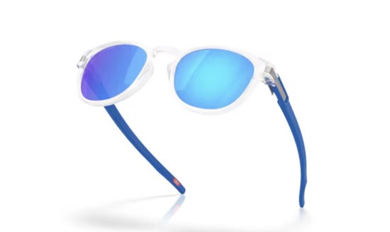Oakley Latch Matte Clear Prizm Sapphire van Merkloos