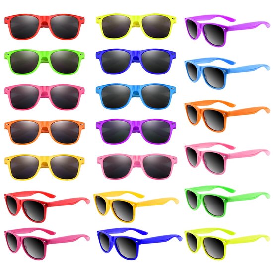 Omgoods - Neon Zonnebrillen Set van 40 voor Feestjes en Zomerse Activiteiten