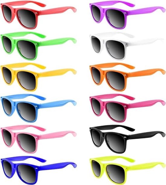 Omgoods - Set van 24 Neon Zonnebrillen voor Kinderen