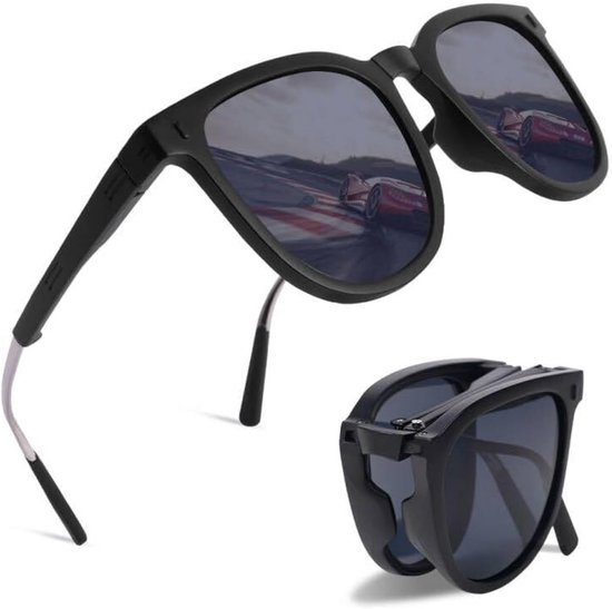 Opvouwbare Zonnebril met 100% UV-bescherming voor Heren en Dames - Ultralicht en Krasbestendig van Merkloos