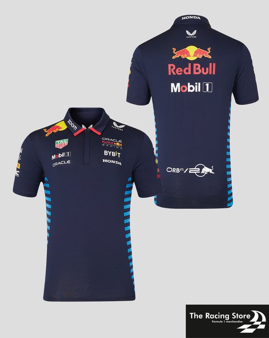 Oracle Red Bull Racing Teamline Polo 2024 XL - Max Verstappen - Sergio Perez van PUMA.
