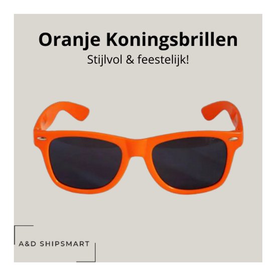 Oranje koningsdag zonnebril - Koningsdag - Zonnebril Dames - Zonnebril heren - Festivalbril - Accessoires van Fancy Fashion
