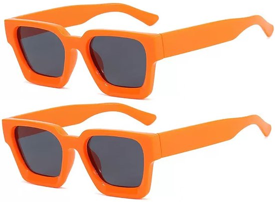 Oranje Zonnebril - 2 Stuks - Unisex - Festival Bril - Koningsdag zonnebril - Koningsdag Bril - Trendy Zonnebril - Nederlands Elftal - WK 2026 van Merkloos