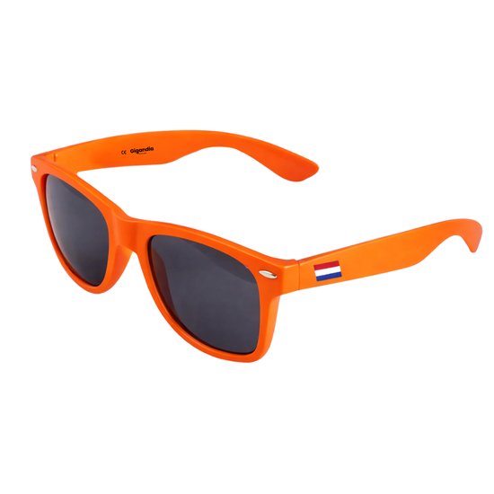 Oranje Zonnebril Nederland – Festival Bril met Nederlandse Vlag – Koningsdag, EK & WK Accessoire