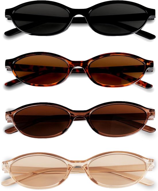 ovale zonnebril, kattenoog-zonnebril voor dames, vintage jaren 90, trendy zonnebril, UV400-bescherming voor autorijden, outdoor, strand, feest