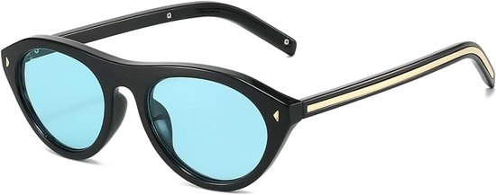 Ovale zonnebril, retro, dames, heren, klein, kattenoog, ovaal, vintage, rond, smal montuur, modieus, UV400-bescherming