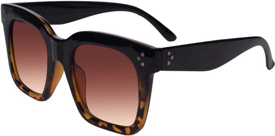 Oversized Vierkante Zonnebril Dames - Luxe Platte Lens met UV400 Bescherming