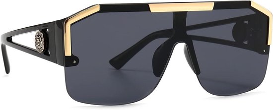 Oversized Zonnebril - Vierkante Bril - Bescherming Tegen Zon - Gepolariseerde Glazen - One Size - Zwart