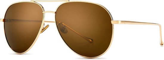 Oversized Zonnebril voor Dames Lichtgewicht mode Brillen - Gespiegelde Gepolariseerde Lens