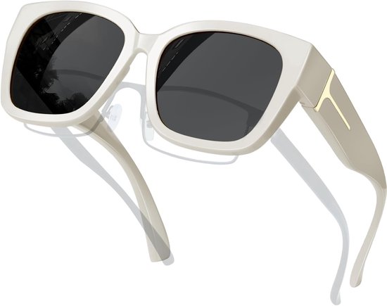 Overzet Zonnebril Heren en Dames UV400 | TR90,Gepolariseerd Behalve Geel,TAC,Vierkant,Groot,Autorijden,Reizen,Dagelijks Gebruik,Mode,Vintage,Trendy,Veelkleurig